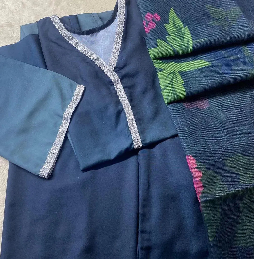 Printed Suit Set - 3 Pcs Women's Stitched Arabic Lawn