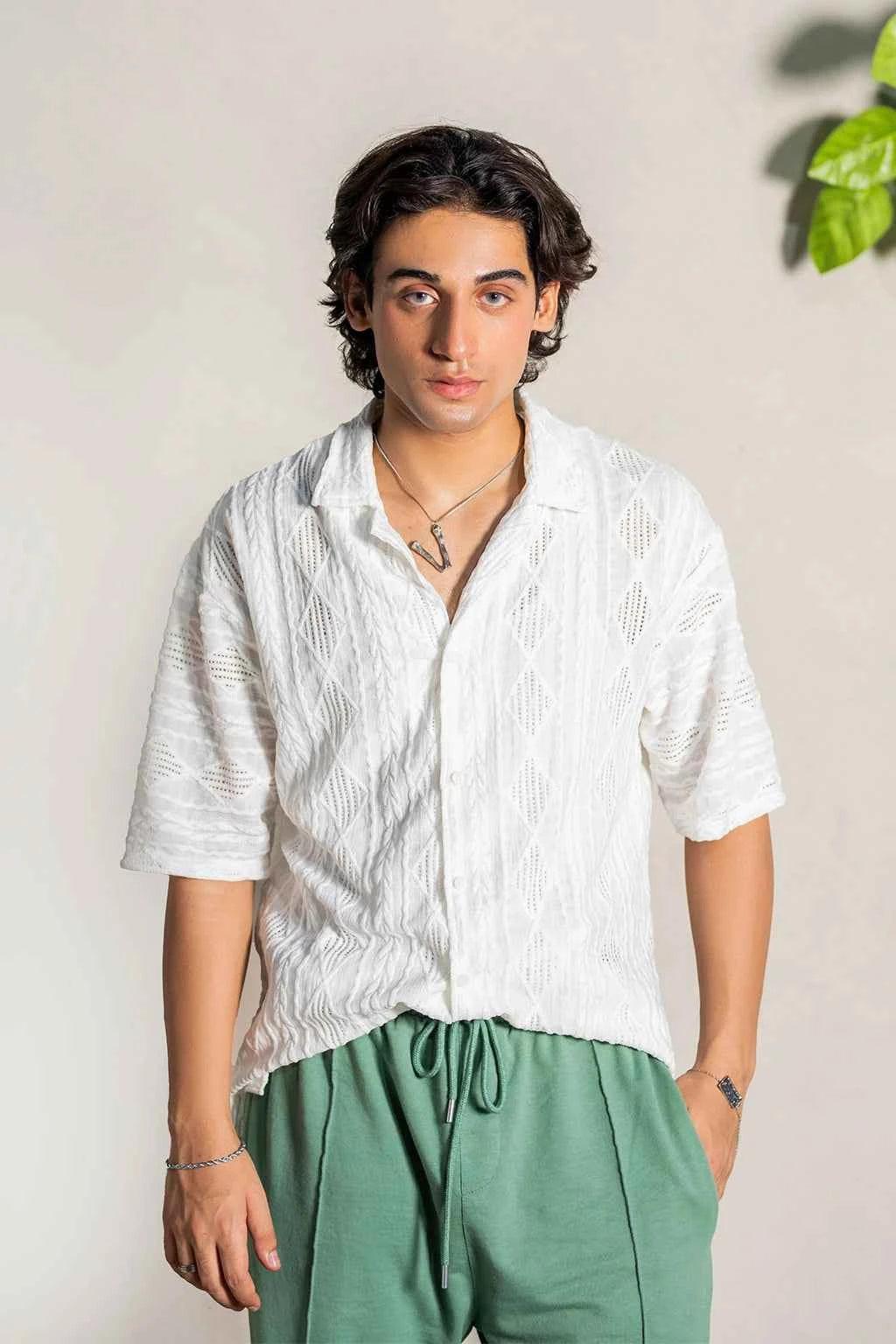 Lagoon Drift White Shirt - Experience Effortless Style and Unmatched Comfort