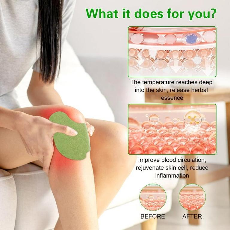 Natural Herbal 12 Pcs Knee Pain Relief Patch, Non-Woven Comfortable Heating Pads For Joint, Muscle, And Arthritis Pain Relief Therapy